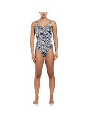 Nike Black Nike Swim Swirl Swimsuit - Image 4 of 4