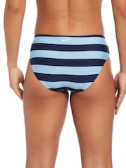 Nike Swim Blue Statement Stripe Bikini - Image 2 of 5