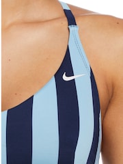 Nike Swim Blue Statement Stripe Bikini - Image 3 of 5
