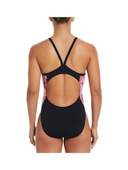 Nike Swim Racerback Splice One Piece Black Swimsuit - Image 2 of 6