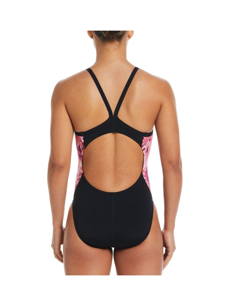 Nike Swim Racerback Splice One Piece Black Swimsuit - Image 2 of 6