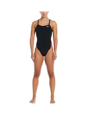 Nike Swim Racerback Splice One Piece Black Swimsuit - Image 4 of 6