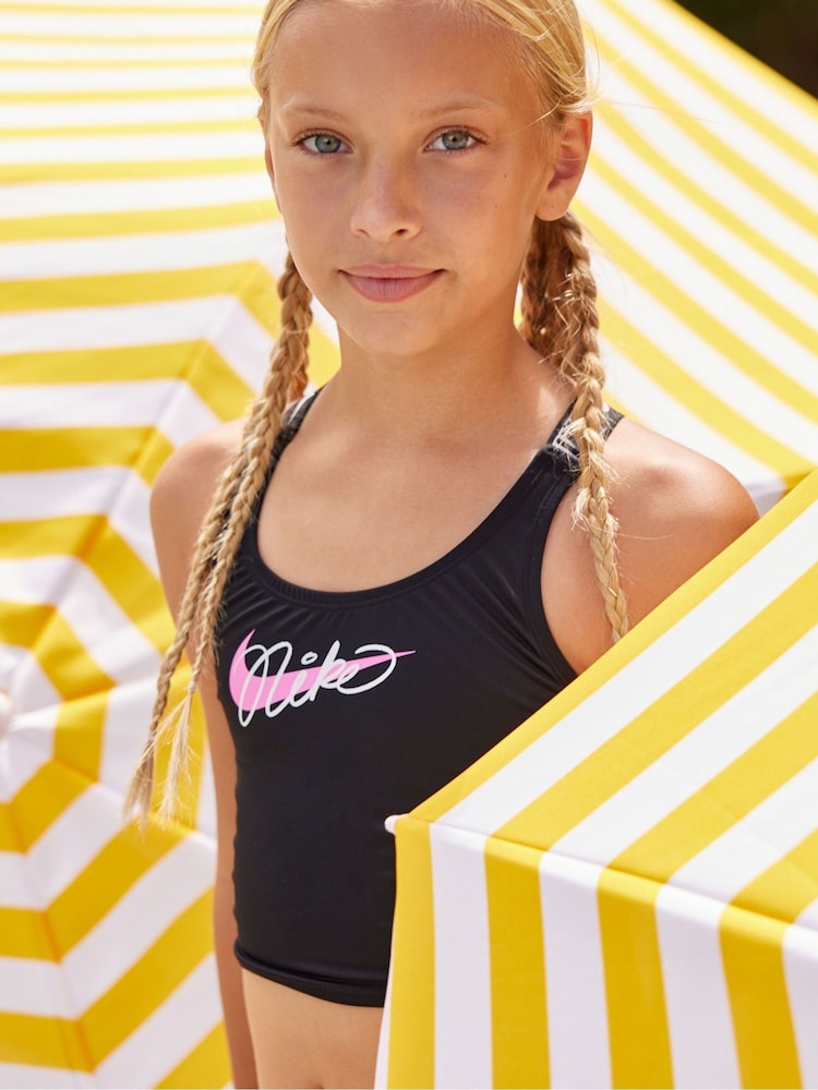 Nike Black Logo Tape Midkini Bikini Set - Image 4 of 10