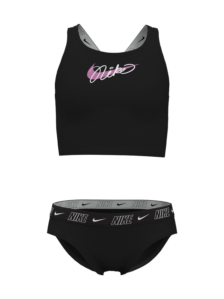Nike Black Logo Tape Midkini Bikini Set - Image 8 of 10