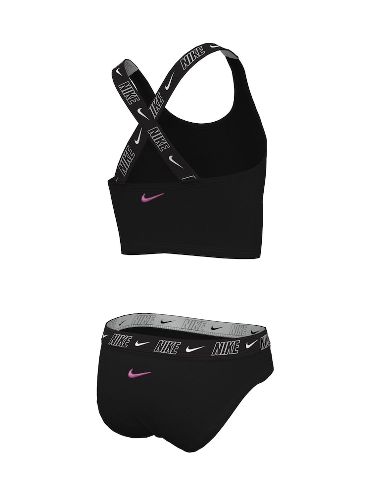 Nike Black Logo Tape Midkini Bikini Set - Image 9 of 10