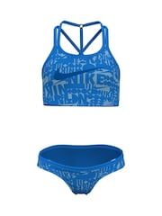 Синий - Nike Swim All-Over Print Cross Back Bikini - Image 5 of 7