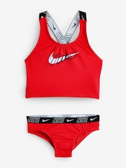 Nike Red Logo Tape Midkini Bikini Set - Image 2 of 2