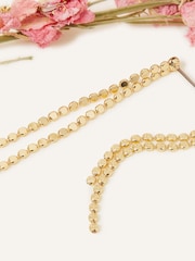 Accessorize Gold Tone 14ct Diamond Cut Long Chain Earrings - Image 2 of 2