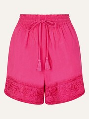 Accessorize Pink Shell Broderie Shorts - Image 4 of 4