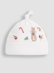 Conjunto navideño de Peter Rabbit compuesto por pijama y gorro de algodón para bebé de JoJo Maman Bébé - Imagen 2 de 3