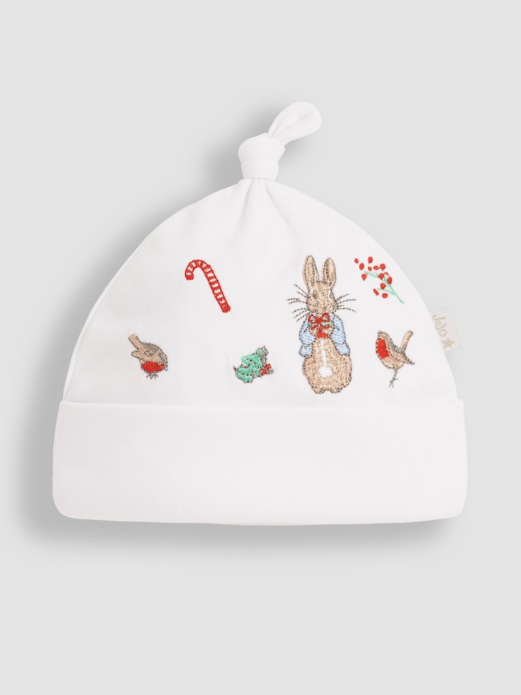 Conjunto navideño de Peter Rabbit compuesto por pijama y gorro de algodón para bebé de JoJo Maman Bébé - Imagen 2 de 3