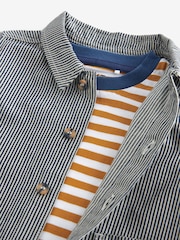 Stripe 100% Cotton Denim Shacket T-Shirt and Shorts Set (3mths-7yrs) - Image 7 of 7
