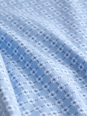 Light Blue Geo Short Sleeve Print Polo Shirt - Image 7 of 7