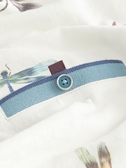 White Dragonfly Short Sleeve Print Polo Shirt - Image 7 of 7