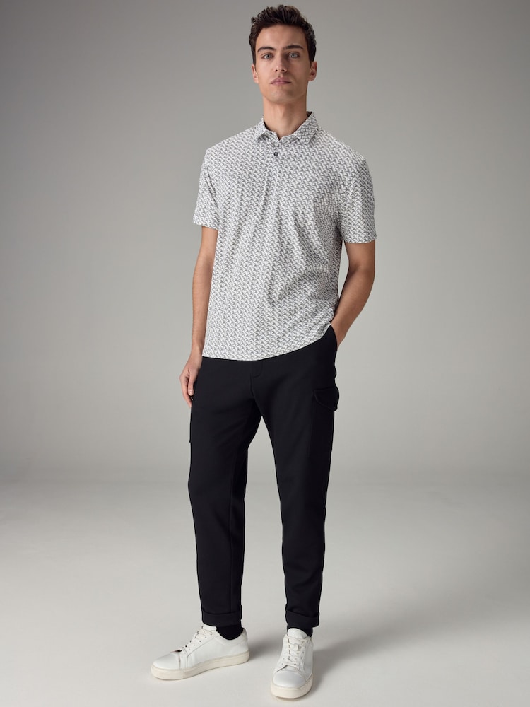 Grey Crane Print Polo Shirt - Image 2 of 7
