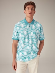 Blue Scion Print Polo Shirt - Image 1 of 7
