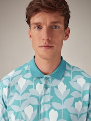 Blue Scion Print Polo Shirt - Image 4 of 7