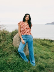 Laura Ashley Denim Wide Leg Jeans - Image 1 of 9