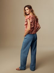 Laura Ashley Denim Wide Leg Jeans - Image 3 of 9