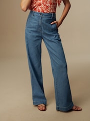 Laura Ashley Denim Wide Leg Jeans - Image 4 of 9