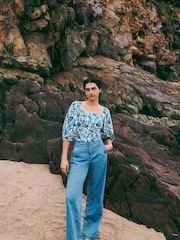 Laura Ashley Denim Wide Leg Jeans - Image 7 of 9