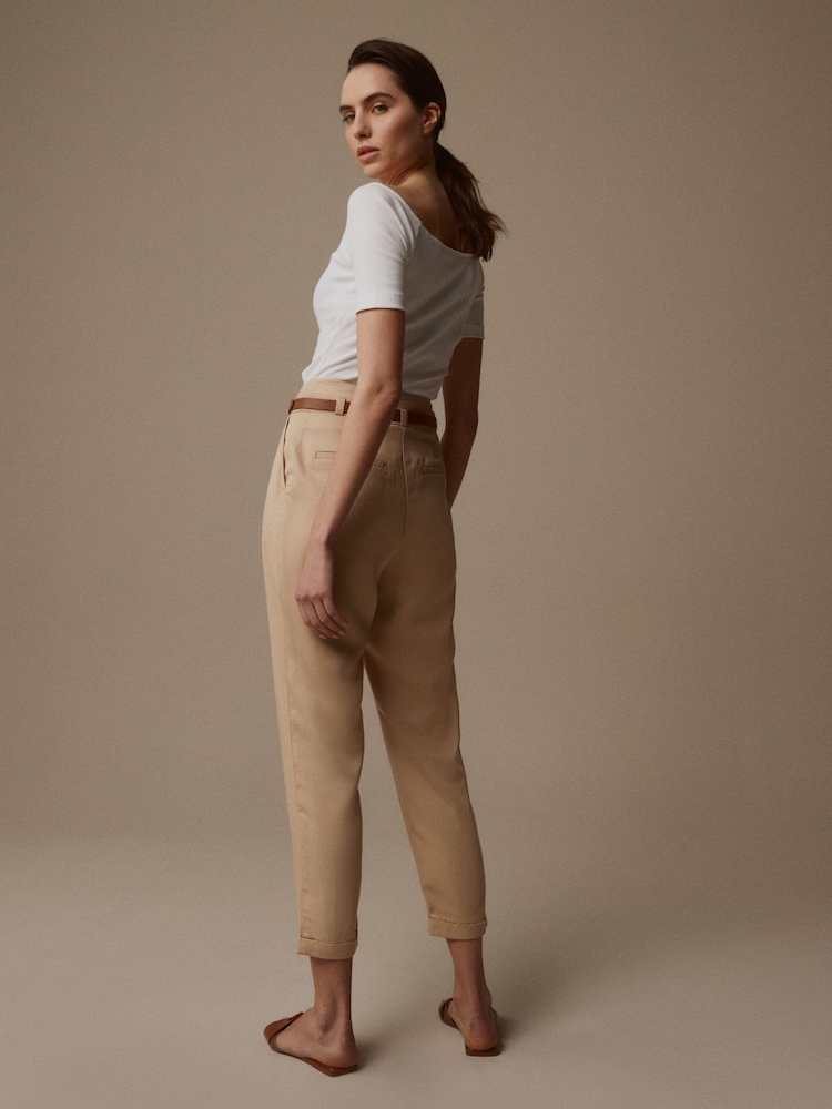 Laura Ashley Stone Laura Ashley Tapered Trouser and Belt Set - Image 2 of 9