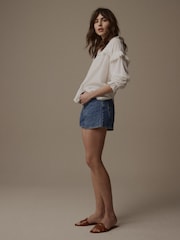 Ecru - Laura Ashley Bluse mit Lochstickereien - Bild 4 von 8