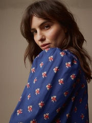 Laura Ashley Blue Puff Sleeve Shirt - Image 4 of 6