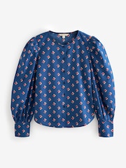 Laura Ashley Blue Puff Sleeve Shirt - Image 5 of 6