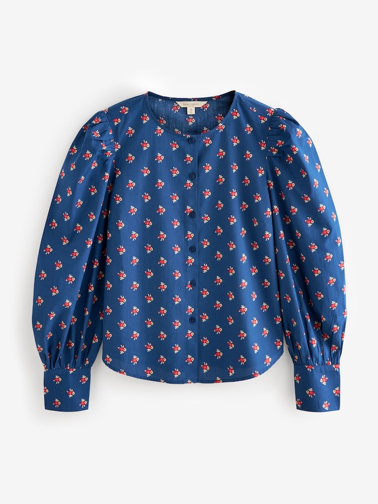 Laura Ashley Blue Puff Sleeve Shirt - Image 5 of 6
