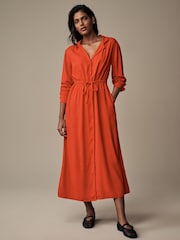Laura Ashley Red Midaxi Shirt Dress - Image 1 of 6