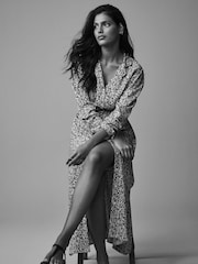 أزرق داكن/أبيض - فستان قميص طويل من Laura Ashley - صورة 2 من 5