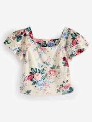 Laura Ashley Cream Linen Blend Shell Top - Image 6 of 6