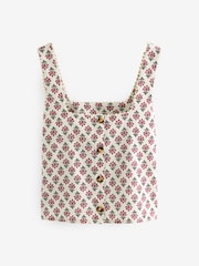 Laura Ashley Ecru/Pink Broderie Shell Top - Image 5 of 6