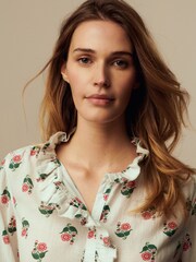 Laura Ashley Beauchamp Floral Ruffle Blouse - Image 3 of 3