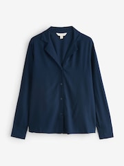 Laura Ashley Navy Viscose Collar Revere Blouse - Image 4 of 4