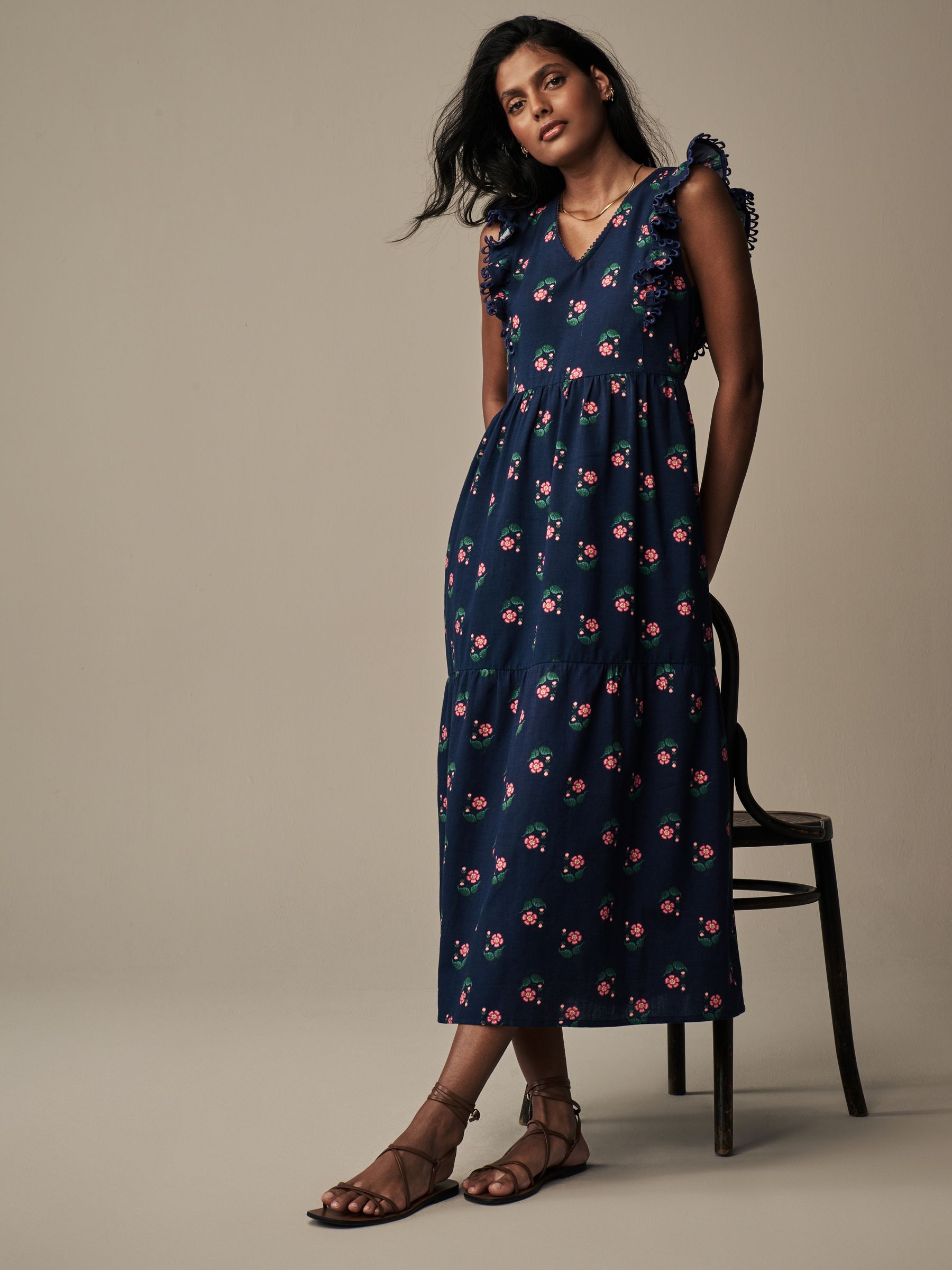 Next navy linen dress online