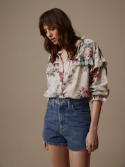 Ecru/Rosa - Laura Ashley Bluse mit Lochstickereien - Bild 2 von 6