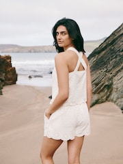 Laura Ashley White Broderie Shell Top - Image 4 of 4