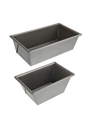 Luxe Set of 2 Grey Traditional Loaf Pans 1lb And 2lb - Image 3 of 5