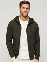 Superdry Dark Green Essential Logo Zip-Up Hoodie - Image 1 of 1