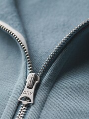 Superdry Light Blue Essential Logo Zip-Up Hoodie - Image 5 of 6