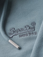 Superdry Light Blue Essential Logo Zip-Up Hoodie - Image 6 of 6