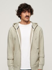Superdry Cream Essential Logo Zip-Up Hoodie - Image 1 of 1