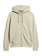 Superdry Cream Essential Logo Zip-Up Hoodie - Image 4 of 6