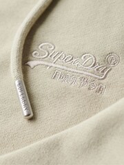 Superdry Cream Essential Logo Zip-Up Hoodie - Image 6 of 6