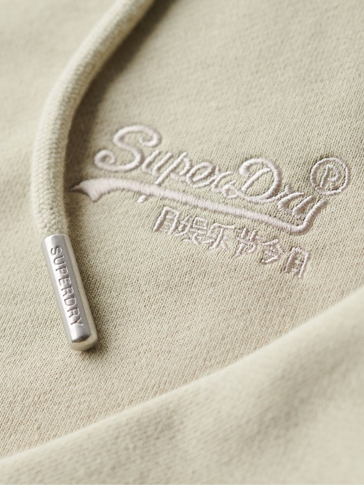 Superdry Cream Essential Logo Zip-Up Hoodie - Image 6 of 6