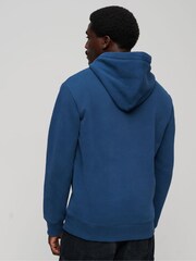 Superdry Blue Essential Logo Hoodie - Image 2 of 6