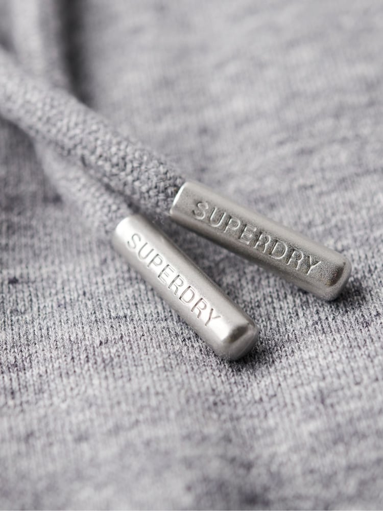 Superdry Grey Essential Slim Fit Logo Hoodie - Image 6 of 6