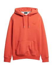 Superdry Dark Orange Essential Slim Fit Logo Hoodie - Image 4 of 6